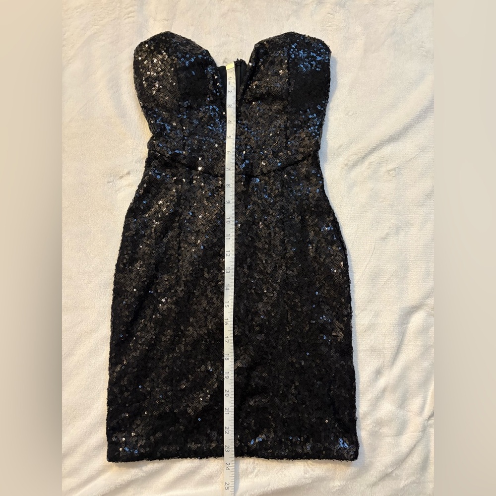 Tobi Black Strapless Sequin Mini Dress | Party | Glam | Birthday | Bachelorette - Picture 9 of 15